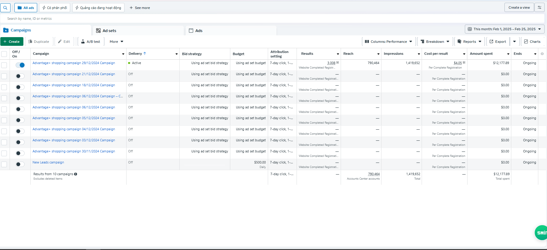 Ads Account $1,085,013